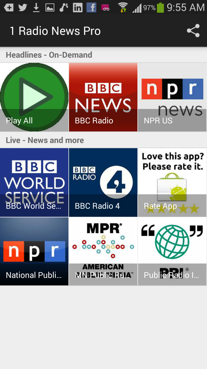 1 Radio News Tablet Screen Shot