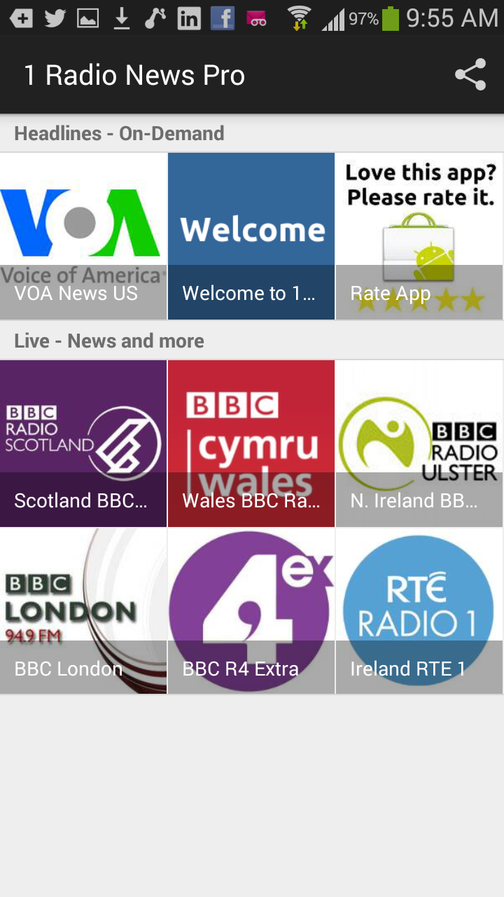 1 Radio News Phone Screen Shot