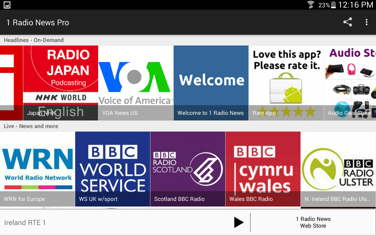 1 Radio News App